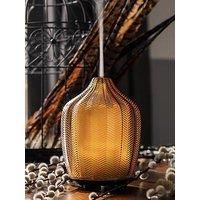 Made By Zen Fern Amber Glass Aroma Diffuser | Essential and Fragrance Oil Diffuser & Mini Humidifier for Home | Perfect for Aromatherapy and Home Fragrance