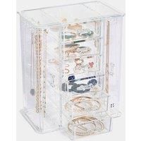 Beautify Jewellery Organiser Makeup Cosmetic Storage Box Stand Clear Draw