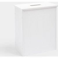 VonHaus Colonial Style Slimline Storage Hamper White Bathroom Furniture