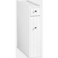 VonHaus Colonial Style Slimline Storage Cupboard - White Bathroom Furniture