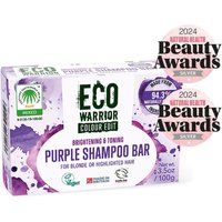 Eco Warrior Purple Shampoo Bar for Blonde and Grey Hair, 100g | Vegan, Cruelty-Free, Natural, eco friendly| Free from SLS or Parabens | Brightening & Toning bar shampoo with Squalane & Shea Butter
