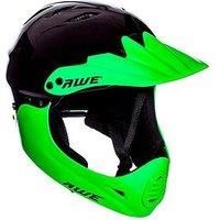 AWE® FREE 5 YEAR CRASH REPLACEMENT* BMX Full Face Helmet Black Green Medium 5...