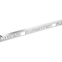 Homelux 10mm Straight Edge Tile Trim - Stainless Steel Effect - 1.83m
