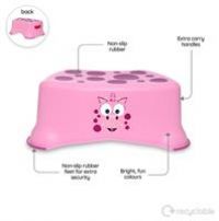 My Little Step Stool - Pink Dragon Step Stool for Toddlers, Anti-Slip Toilet Training Step for Kids to Reach The Toilet and Sink