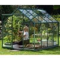 Vitavia Venus 6' x 6' Green Coated Greenhouse - Toughened Glass