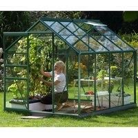 Vitavia Venus 6' x 8' Green Coated Greenhouse - Toughened Glass