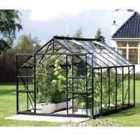 Vitavia Jupiter 8 x 12 ft Black Toughened Glass Greenhouse