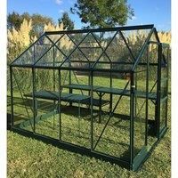 Vitavia Apollo 6' x 6' Green Coated Greenhouse - Horticultural Glass