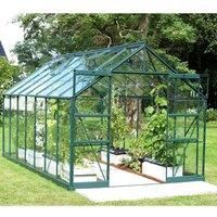 Vitavia Phoenix 8' x 14' Green Coated Greenhouse - Horticultural Glass