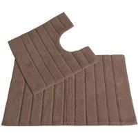 Allure Bath Fashions Supersoft Egyptian Cotton Towels Absorbent and Quick Dry (Mocha, Bath & Pedestal Mat)