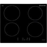 Russell Hobbs RH60IH401B Black Glass 59cm Wide, 4 Zone Induction Hob with Touch Control, Free 2 Year Guarantee