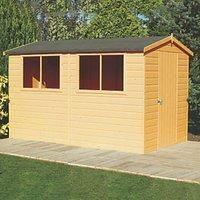 Shire Lewis 10x6 SD Shed, Brown