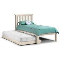 Julian Bowen Barcelona Solid Pine Single Bed with Trundle Bed in White