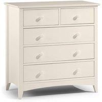 Julian Bowen Cameo Stone White Wood 3+2 Drawer Chest of Drawers