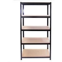 5x 90cm Black Warehouse Bays Storage Garage Shed Shelving Utility Racks