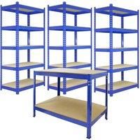 Monster Racking 3 X 90Cm Q-rax Blue Metal Racking Units & Workbench