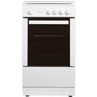 Statesman LEGACY50GSLF Single Oven Gas Cooker with Enamel Lid, 4 Gas Burners, Integrated Grill, 50cm Wide, White