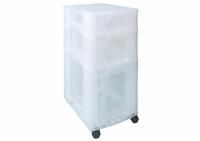 Really Useful Plastic Storage Box Storage Tower 1x7 Litre + 1x12 Litre + 1x25 Litre Clear Frame with Drawers