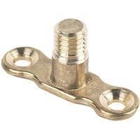 Brass Munsen Ring Pipe Clip (15mm) & Backplate M10 Thread - Pack of 2 Rings & 2 Back Plates