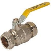 Tesla Lever Ball Valve Yellow 28mm (8204R)