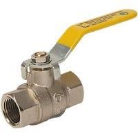 Tesla Lever Ball Valve Yellow 1/2" (8173R)