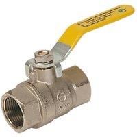 Tesla Lever Ball Valve Yellow 3/4" (5296R)