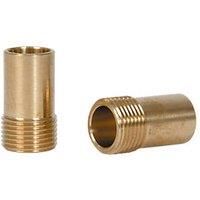 Tesla Brass Compression Adapting Flexible Tap Connectors 15mm x 3/8" 2 Pack (6089R)