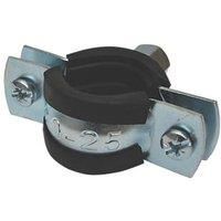 Tesla 20-25mm Rubber-Lined Pipe Clips Black / Steel 5 Pack (9412V)