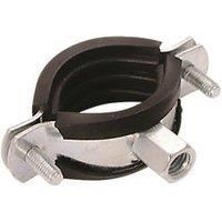 Tesla 32-36mm Rubber-Lined Pipe Clips Black / Steel 5 Pack (5161V)