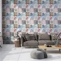 UGEPA 102564 Textured Wallpaper, Colourful, Full Roll