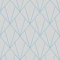 Muriva Indra Geometric Glitter Wallpaper Grey, Blue (154103)