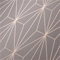 Kayla Metallic Geometric Wallpaper Grey/Rose Gold Muriva 703013