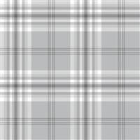 Catherine Lansfield Designer Kelso Check Tartan Light Grey Wallpaper 165521