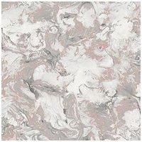 Muriva Elixir Marble Rose Gold Wallpaper 166502 - Feature Metallic Marble Effect