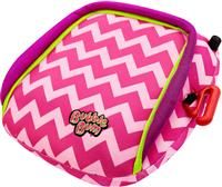 BubbleBum Inflatable Car Booster Seat, Group 2/3, Pink Chevron