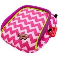 BubbleBum Inflatable Car Booster Seat, Group 2/3, Pink Chevron