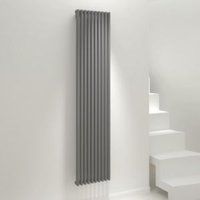 Kudox Xylo Vertical Designer radiator Anthracite (H)1800 mm (W)380 mm