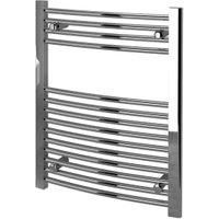 Henrad Prorad Chrome Curved Heated Towel Rail Warmer Radiator Rad 22mm