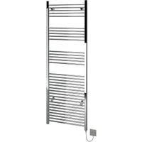 Kudox Flat Electric Towel Radiator - Chrome 600 x 1800 mm