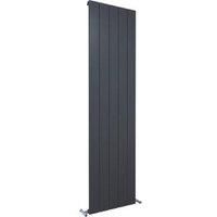 KUDOX AluLite Flat Aluminium Radiator BLACK 1142W  (H)1800 x (W)470mm - 3897Btu