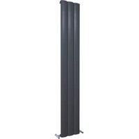 KUDOX ALULITE FLAT ALUMINIUM RADIATOR 1800 X 280MM BLACK 2337BTU (425FH)
