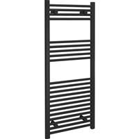 Kudox Flat Towel Radiator 1200mm x 500mm 1702Btu in Black Steel
