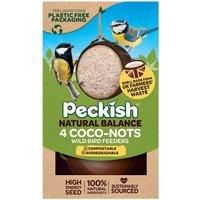 Peckish Coco-Not Wild Bird Feeder 4 Pack