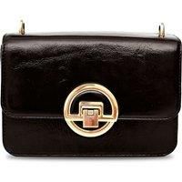 Apatchy London Women's The Tilly Crinkle Pattern Leather Bag in Chocolate