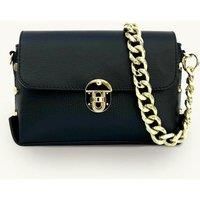 The Bloxsome Leather Crossbody Bag With Gold Chain Strap