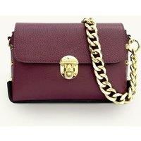 The Bloxsome Leather Crossbody Bag With Gold Chain Strap
