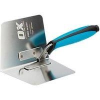 OX OX-P013001 Pro Internal Corner Trowel - Stainless Steel Inside Corner Trowel - Drywall Corner Tool 102 x 127 mm, Blue