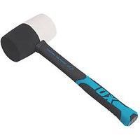 OX Combination Rubber Mallet - Non-marking Rubber Mallet Hammer with Fibreglass Handle -Multi-colour - 24 oz