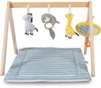 Red Kite Wooden Activity Arch & Play Mat - Soft Padded Play Mat with Wooden Play Arch & Luxurious Activity Toys, Grey, One Size
