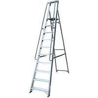 Lyte Aluminium 10-Treads Platform Stepladder 2.12m (748FG)